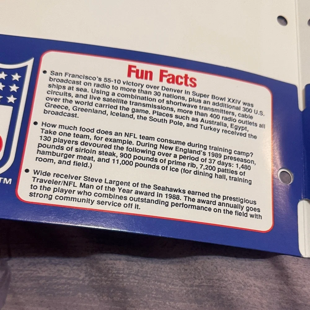 Vintage NFL AFC East Team Helmet Folder